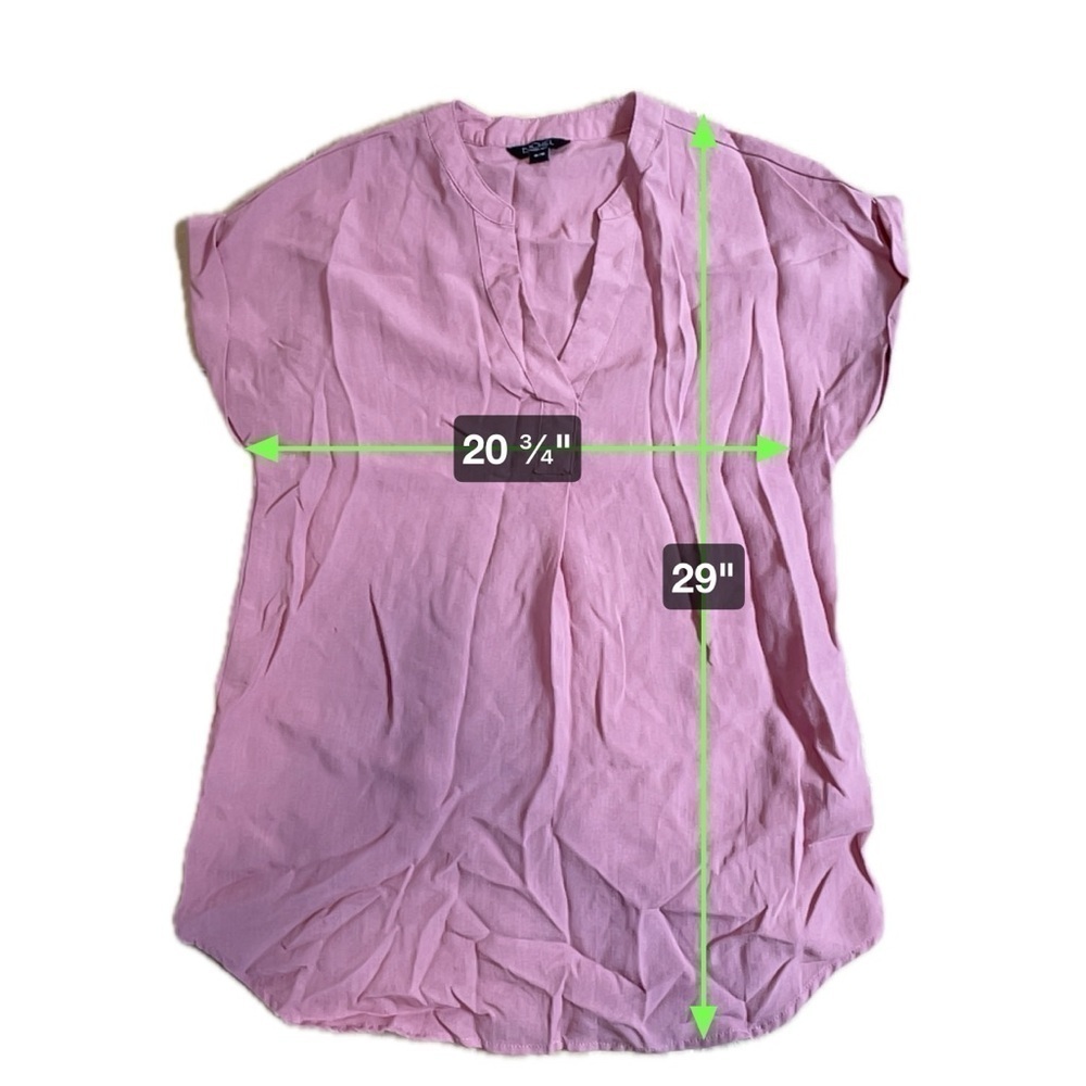 RACHEL Rachel Roy Pink V-Neck Tunic Blouse Size Medium - Picture 6 of 6